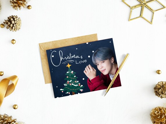 BTS Jimin Christmas Card | Kpop Holiday Card (digital Download) - Etsy