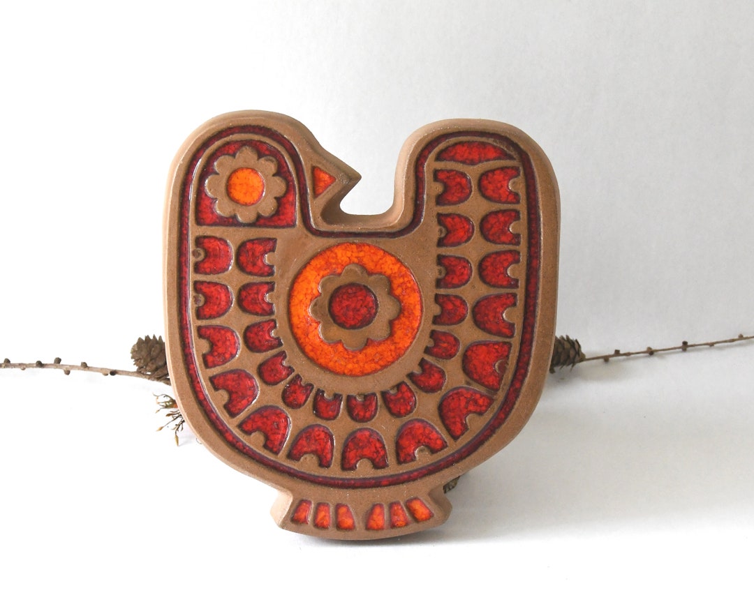 Rare! Wall Hanging by Marianne Starck. Orange Bird for Michael