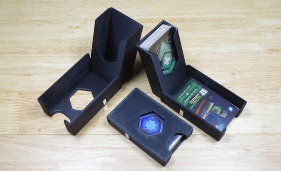 3D Printed Draw and Discard Deck Holder With Magnet - Polygon Cut