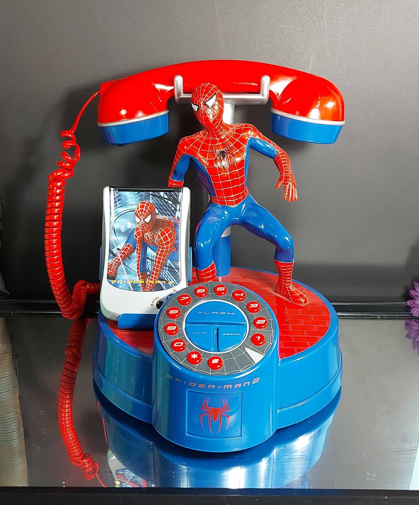 Spiderman Phone, Vintage Telephone, Land Line, PDA, Computer
