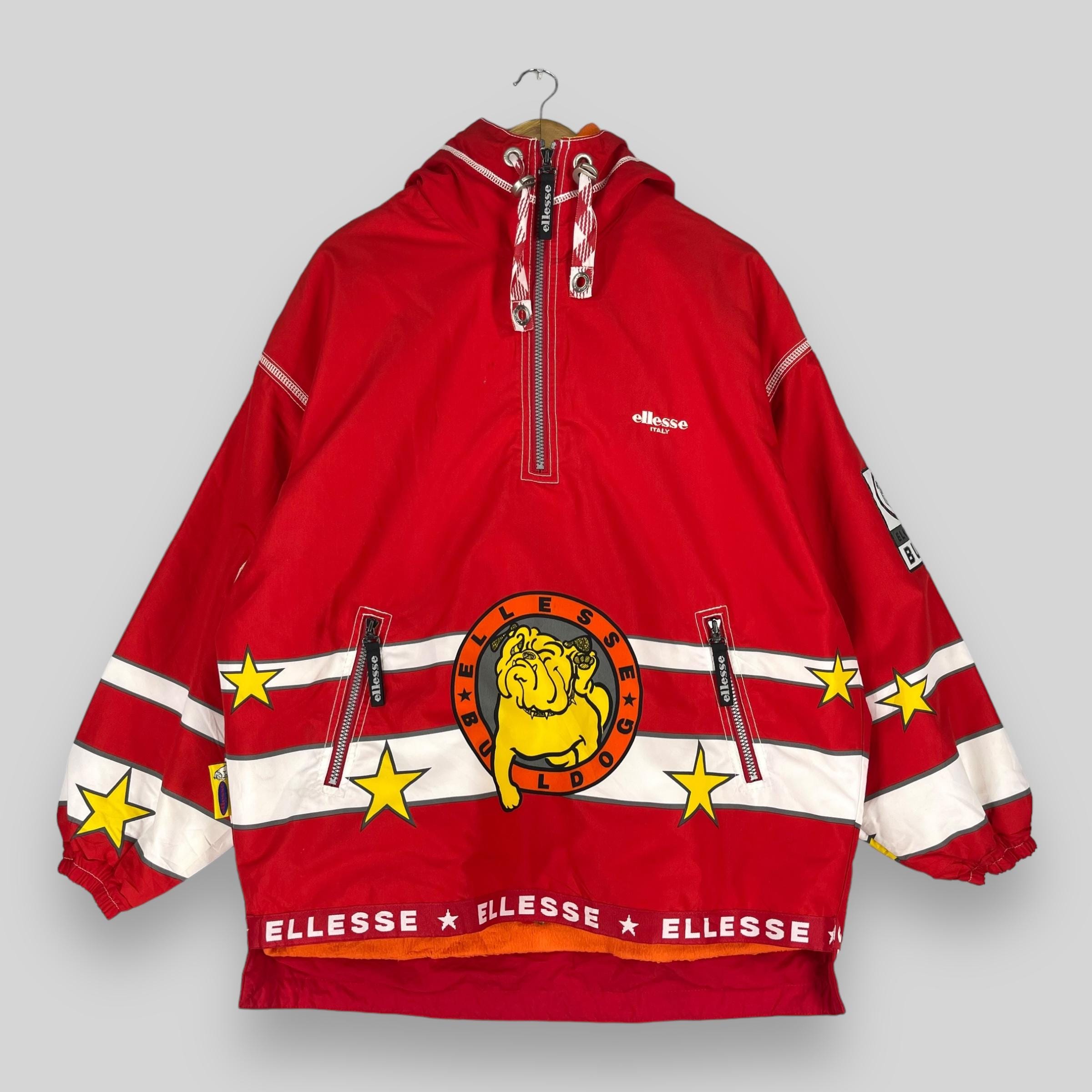 ヴィンテージ 1990 年代 ELLESSE ブルドッグ スキー ジャケット L