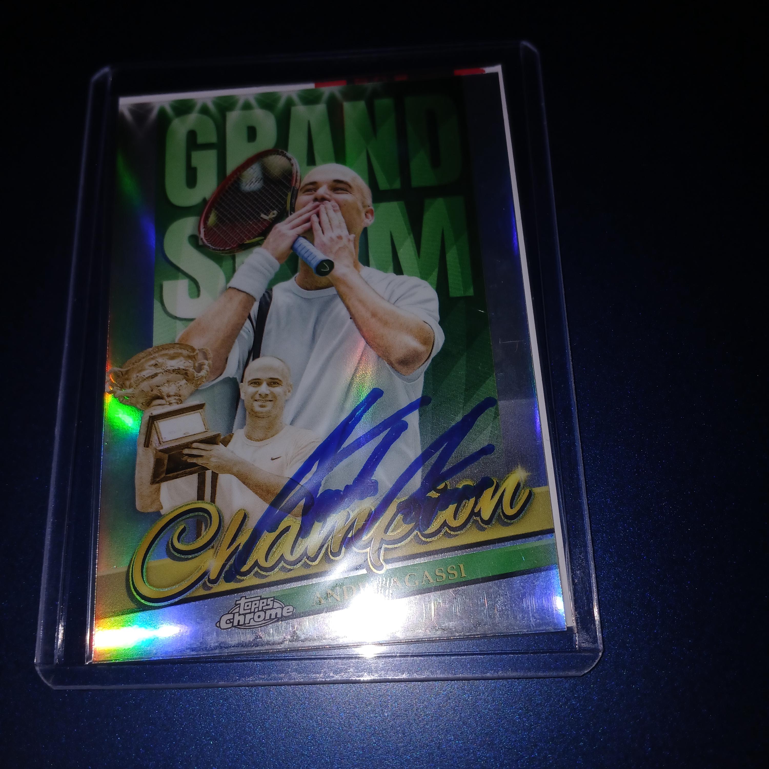 アンドレ・アガシの直筆サインカード（証明書付き） - Etsy 日本