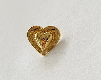 イヴ・サンローラン - ヴィンテージ レッド ハート ブローチ - Etsy 日本