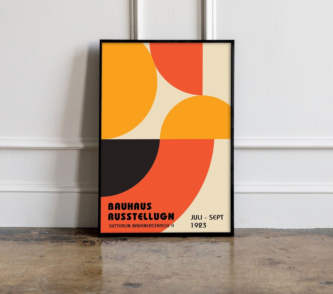 Bauhaus Print, Bauhaus 1923 Exhibition Poster,bauhaus Line Art