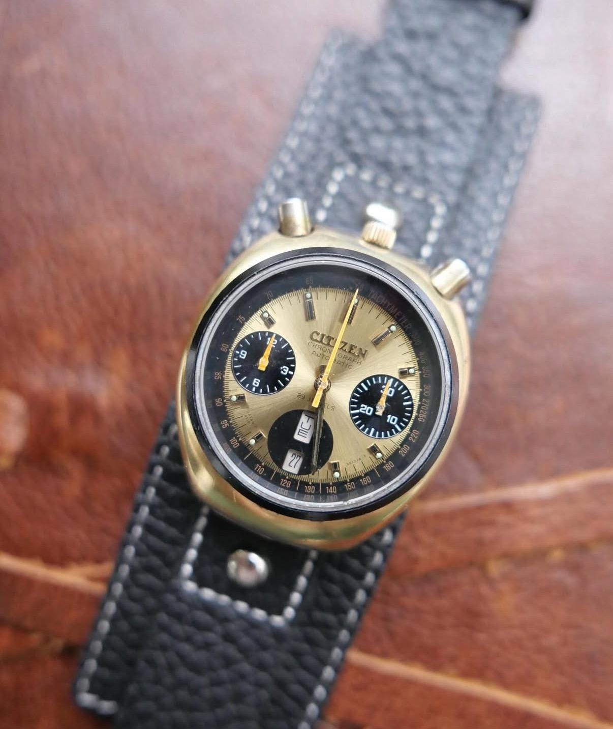 Citizen Bullhead Automatic Chronograph Vintage Watch. Rolex Omega