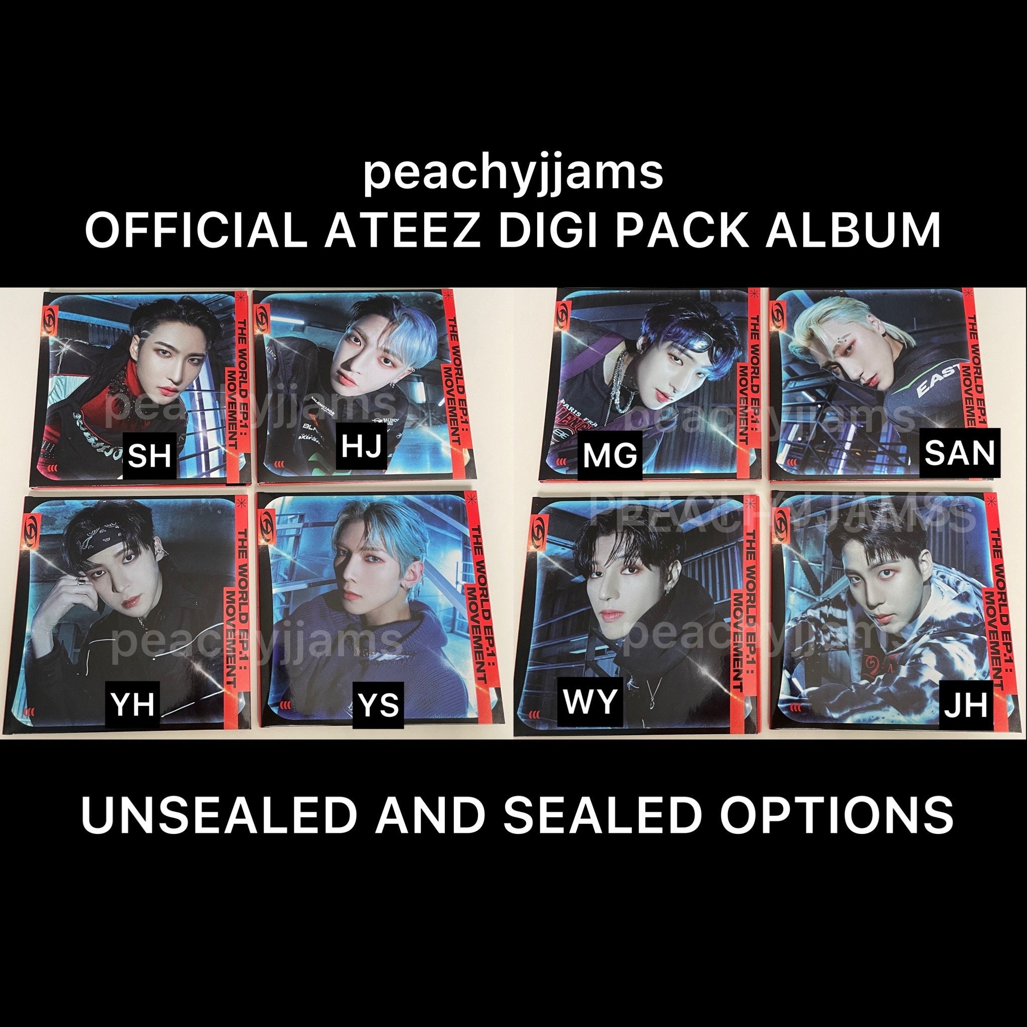 Official Ateez the World EP 1: Movement KPOP Album Digi Pack