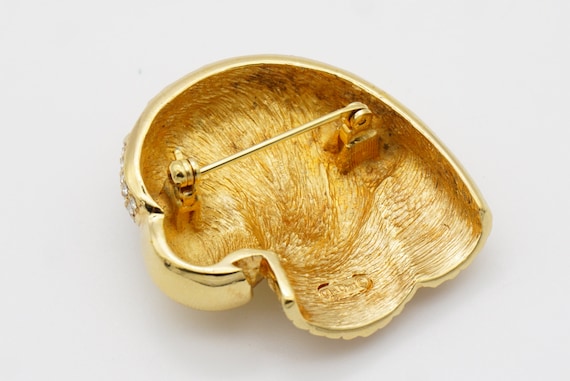 Christian Dior 1980s Vintage Gripoix Emerald Eye Parrot Bird Head