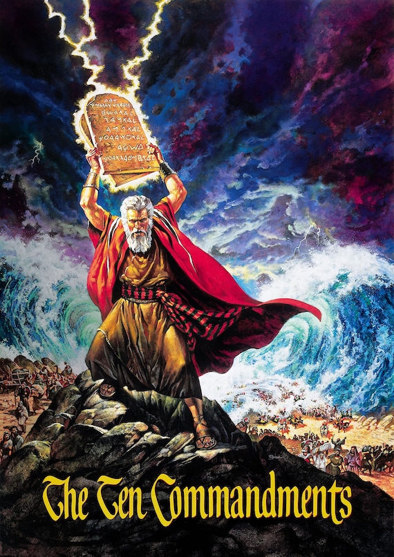 The Ten Commandments (1956) Poster American Religious Drama Film