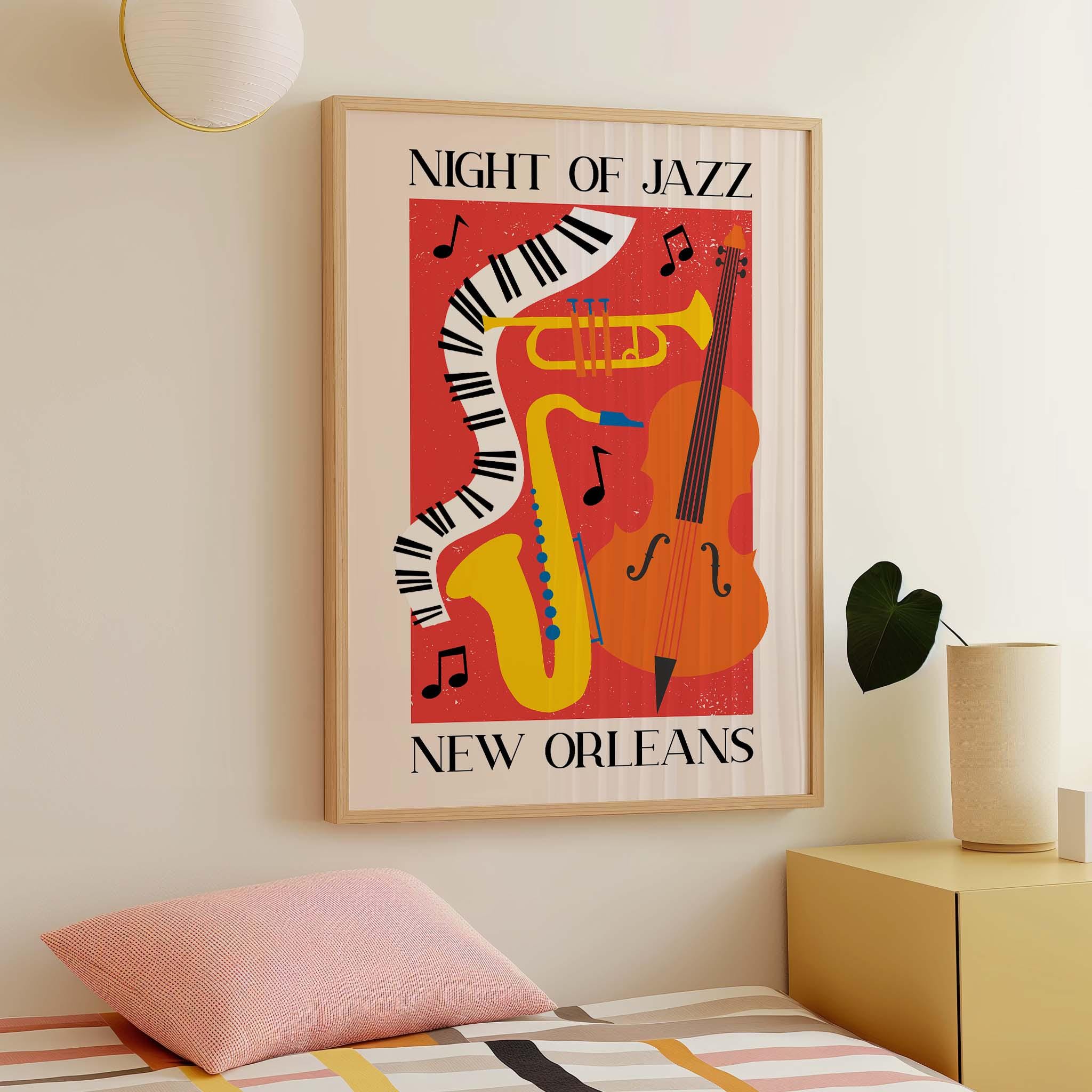 ニューオーリンズ ジャズ プリント、デジタル アート ダウンロード