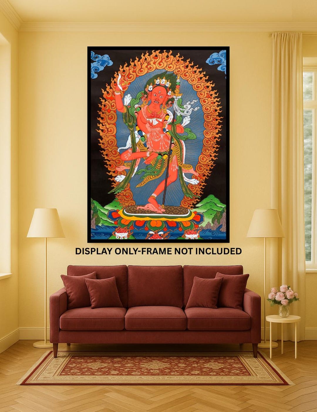 オリジナル手描きのヴァジュラヴァラヒ ドルジェ ファグモ チベット