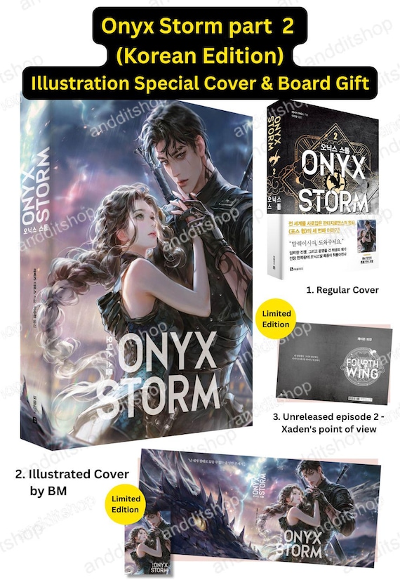Onyx Storm 1-2 & Fourth Wing, Iron Flame 1-2 Set (korean Edition
