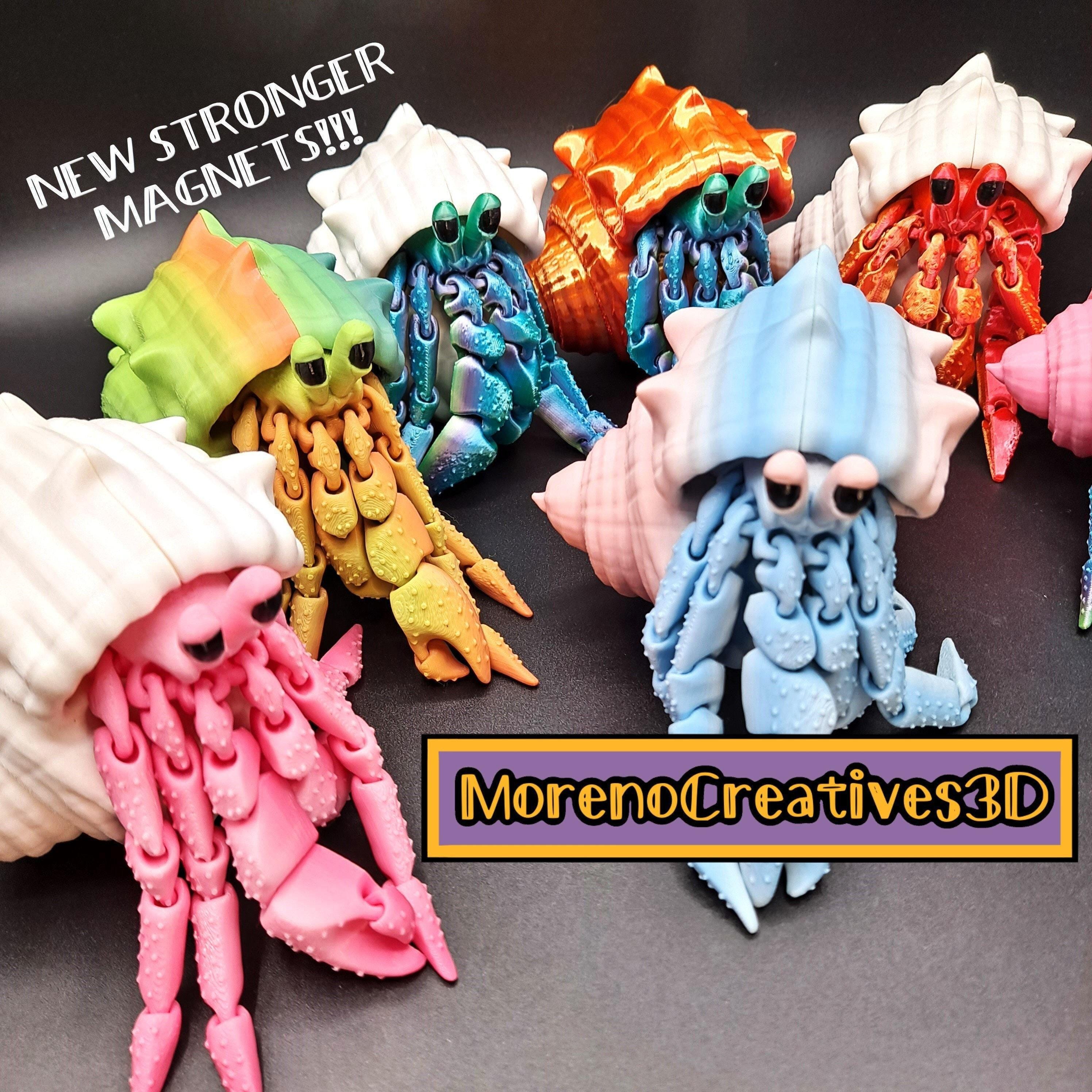 3D Printed Flexi Hermit Crab OR Removable Shell - Etsy