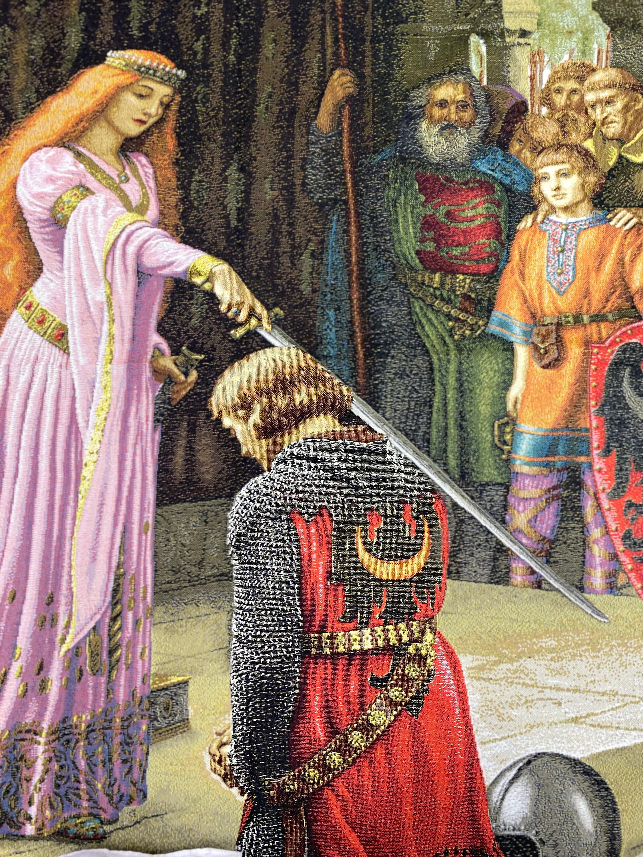 中世のタペストリー壁掛け：「栄誉」騎士叙任式（29×45） - Etsy 日本