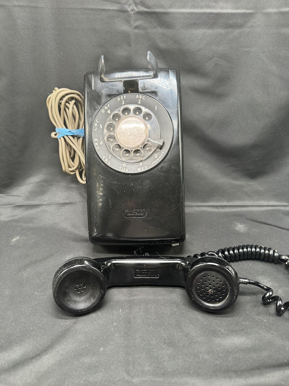 Vintage Black Bell Systems Western Electric 554 BMP Rotary Wall