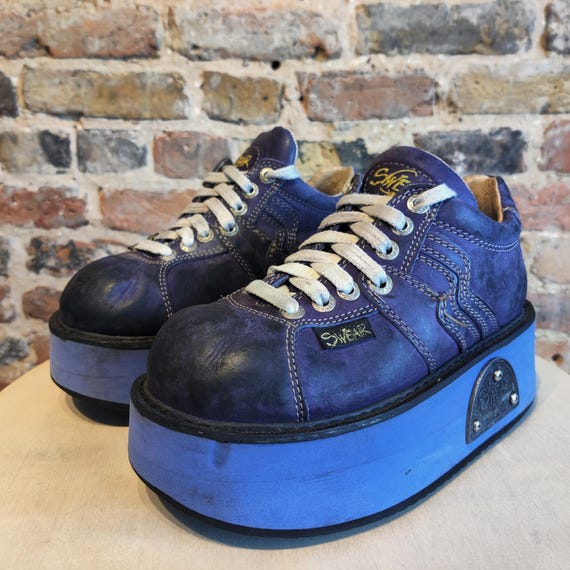 Vintage 90s Swear Truck Platform Purple Blue Alternative Cyber