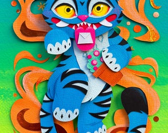 ダーピー タイガー、Kpop デーモン ハンター プリント - Etsy 日本