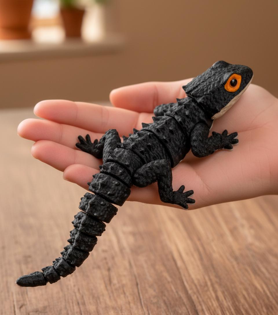 Articulated Crocodile Skink Figurine - Etsy