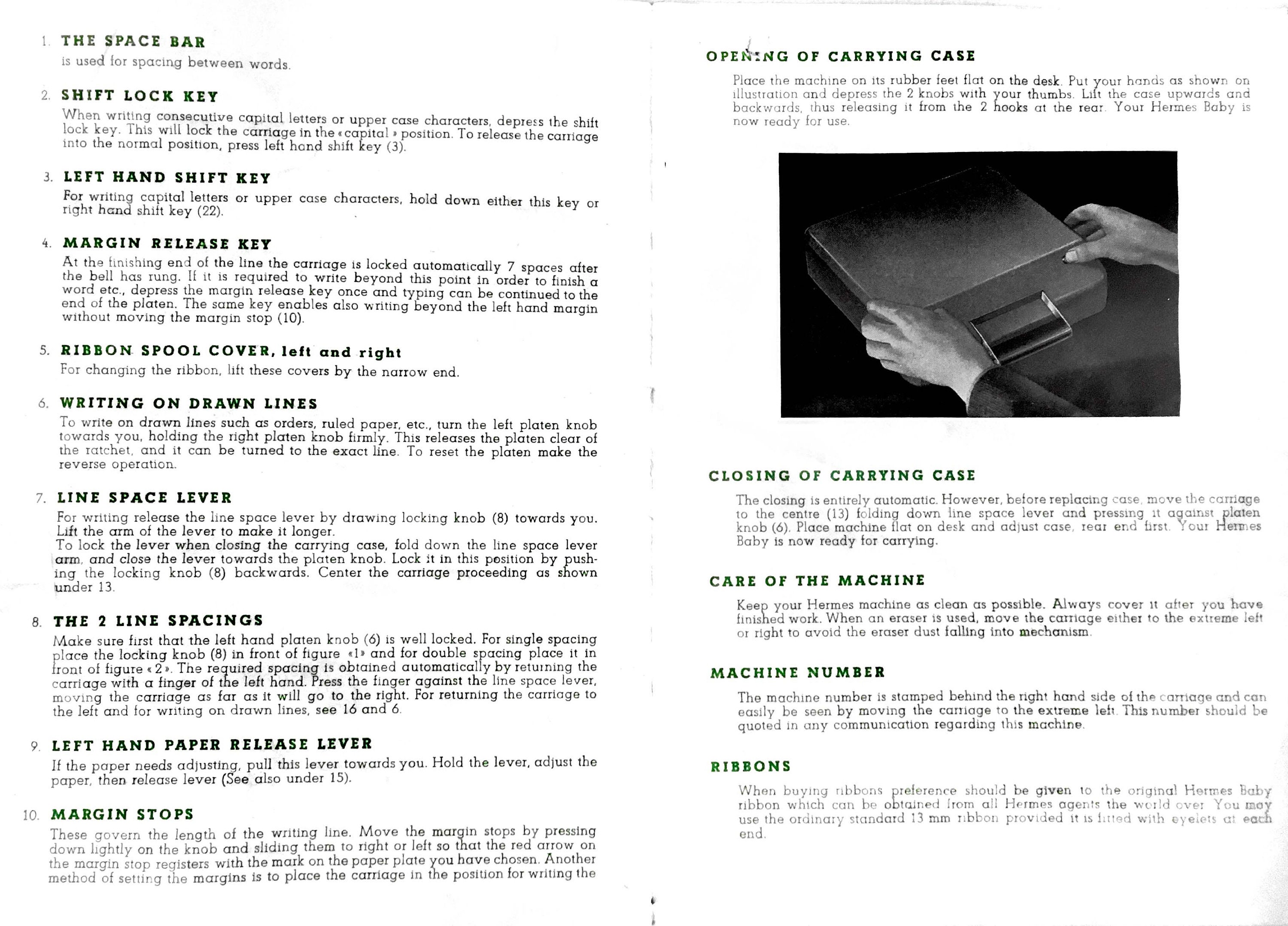エルメス ベビータイプライター 取扱説明書 - ユーザーマニュアル