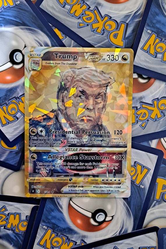 Trump Court Sketch Pokemon Card - Etsy