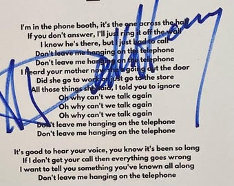 デボラ・ハリー（ブロンディ）デビーのサイン入り8インチ×10インチ写真