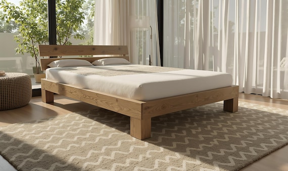 ダブルベッドフレームのPDF設計図｜DIY木工プロジェクト（200 x 140 cm