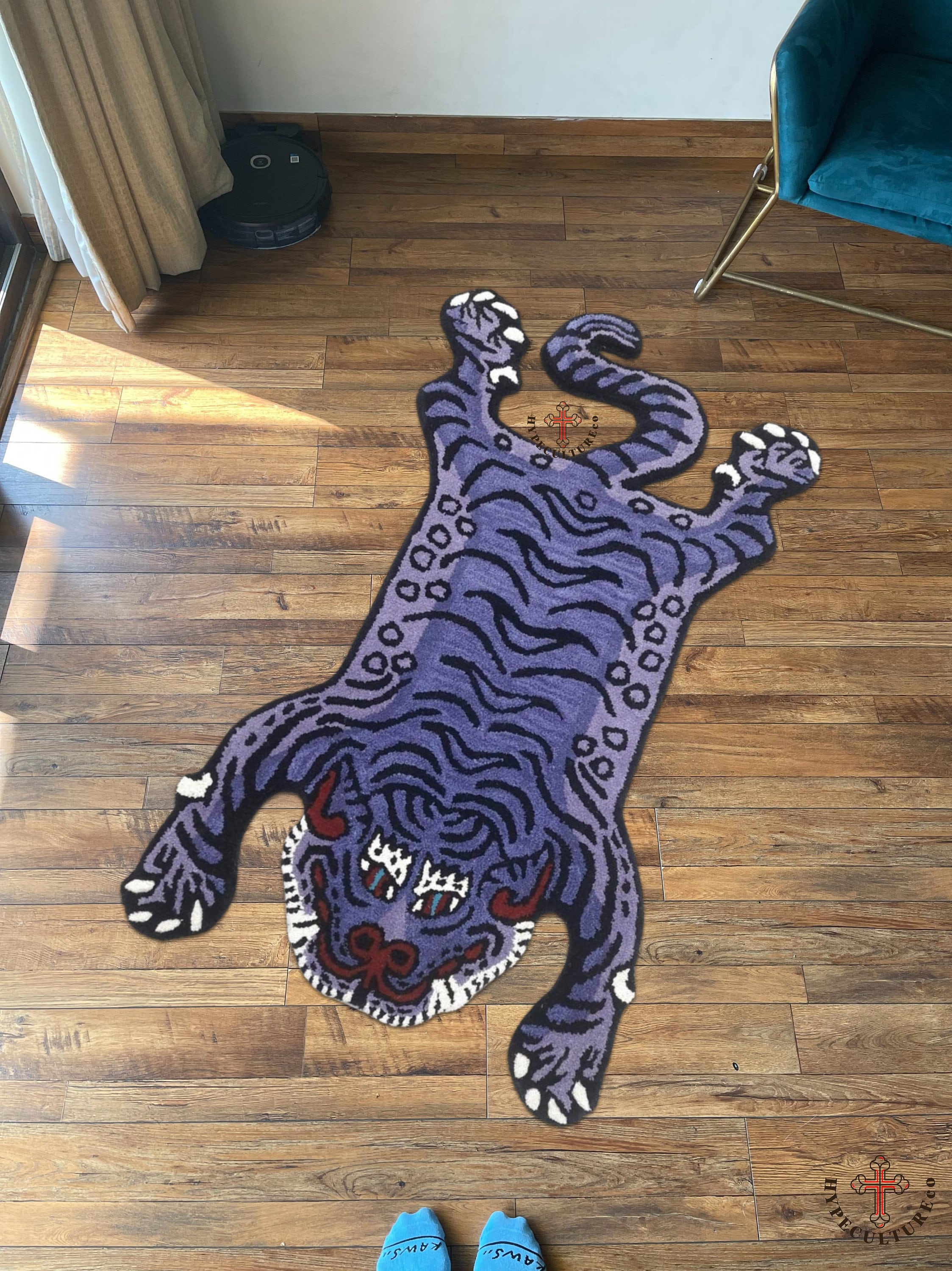 Handmade Purple Tibetan Tiger Rug, New Zealand Wool - Etsy