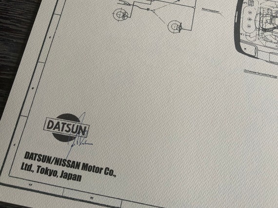 Datsun 280 ZX Construction Drawing ART Work Blueprint - Etsy