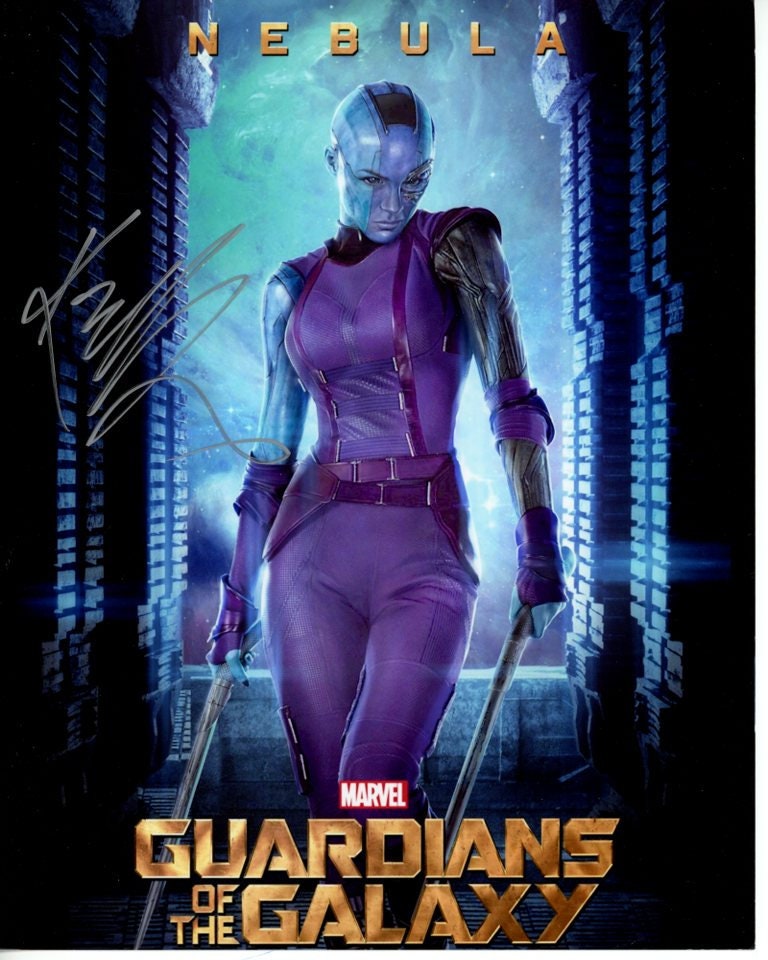 Karen Gillan Signed 8x10 Guardians of the Galaxy Nebula Photo W