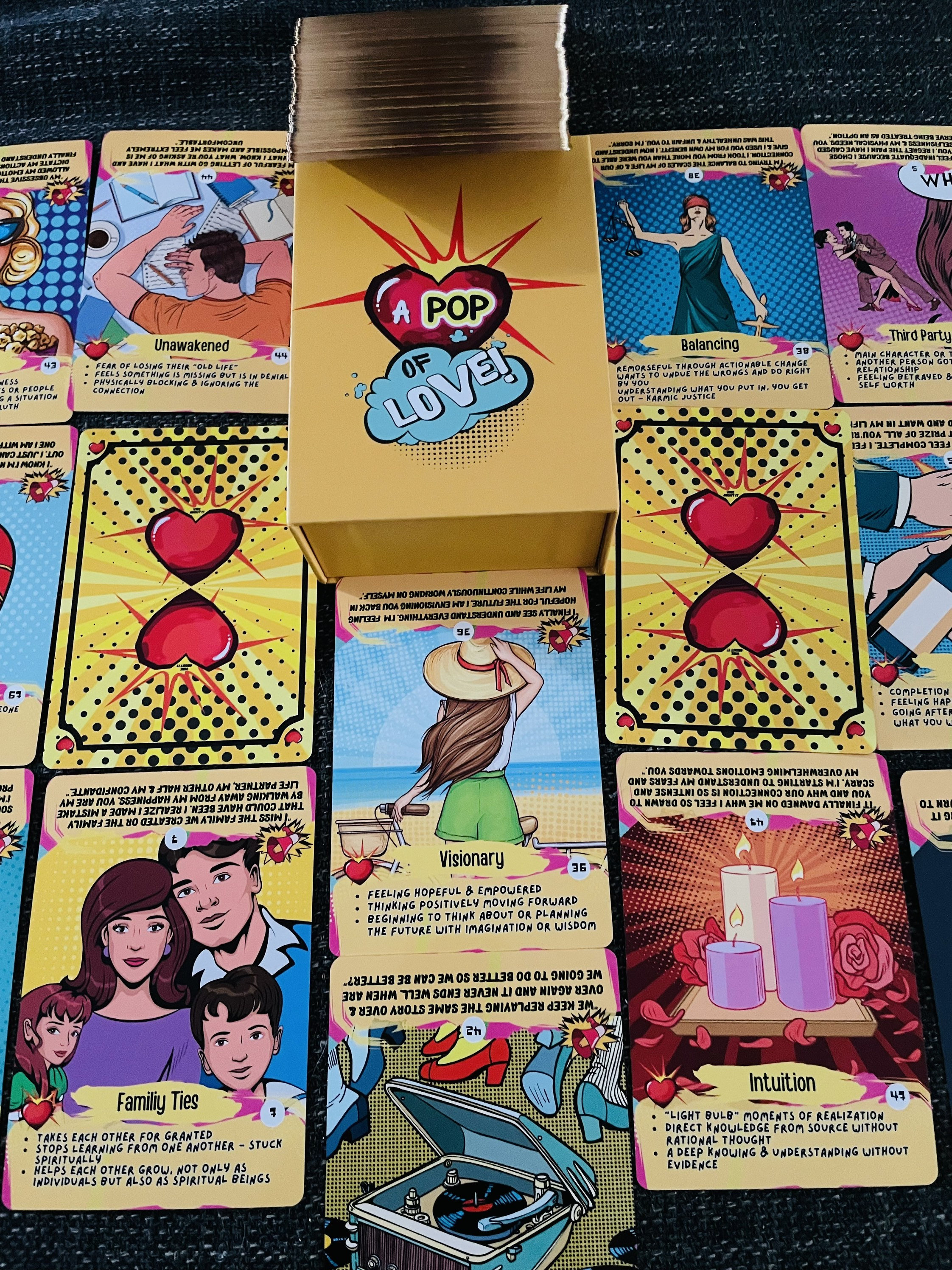 A Pop of Love Oracle Deck Twin Flame Soulmate Karmic Situation for