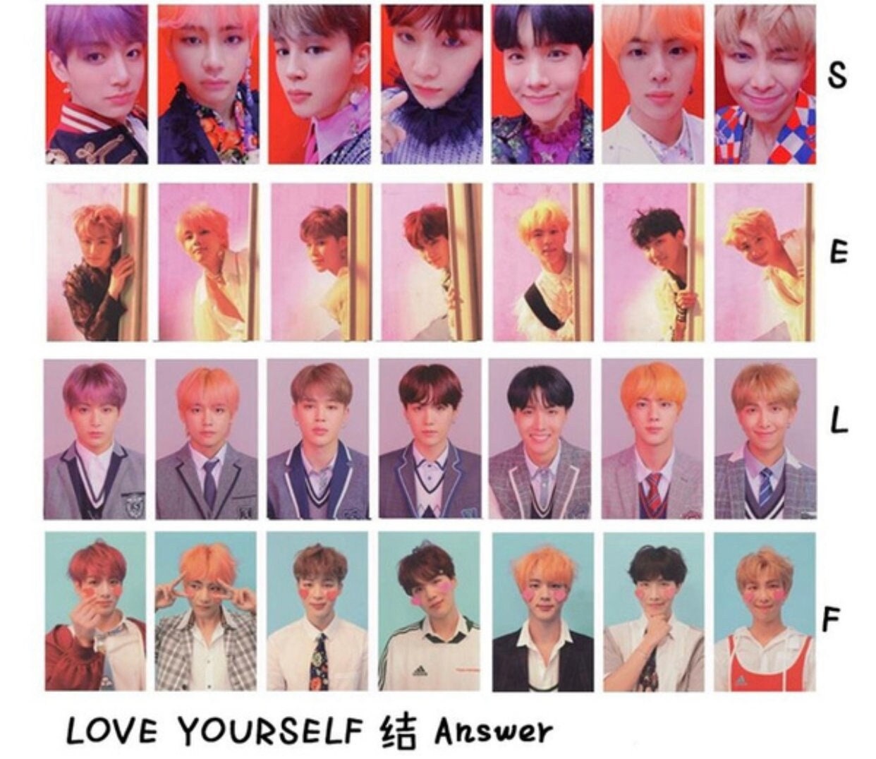 Buy BTS Love Yourself Answer S E L F Version Photocards Online in