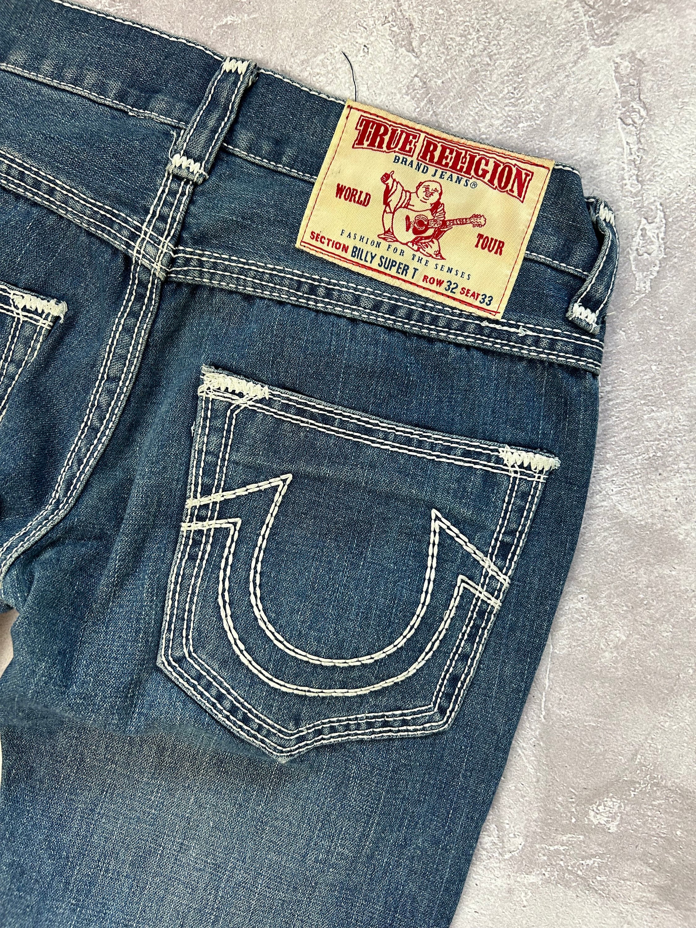 True Religion Billy Super T Denim Blue Jeans Size W32 L33 RARE - Etsy