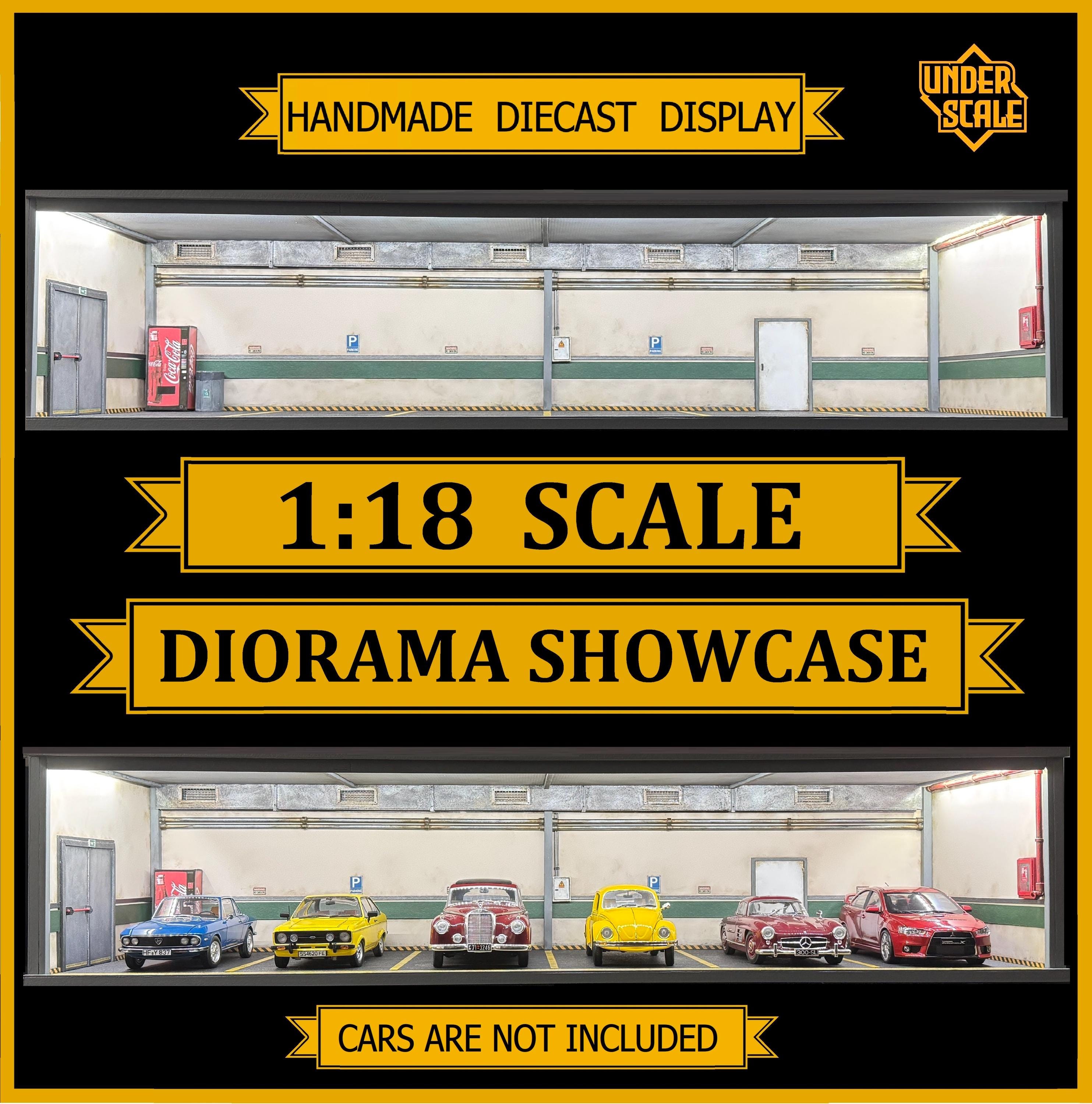 Diorama Parking Lot 1:18 Scale Car Showcase - Model Display