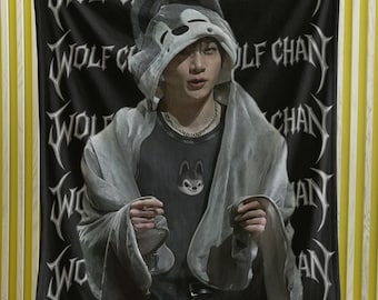 Stray Kids Blanket With Bang Chan & Wolf Chan, Custom SKZOO Kpop