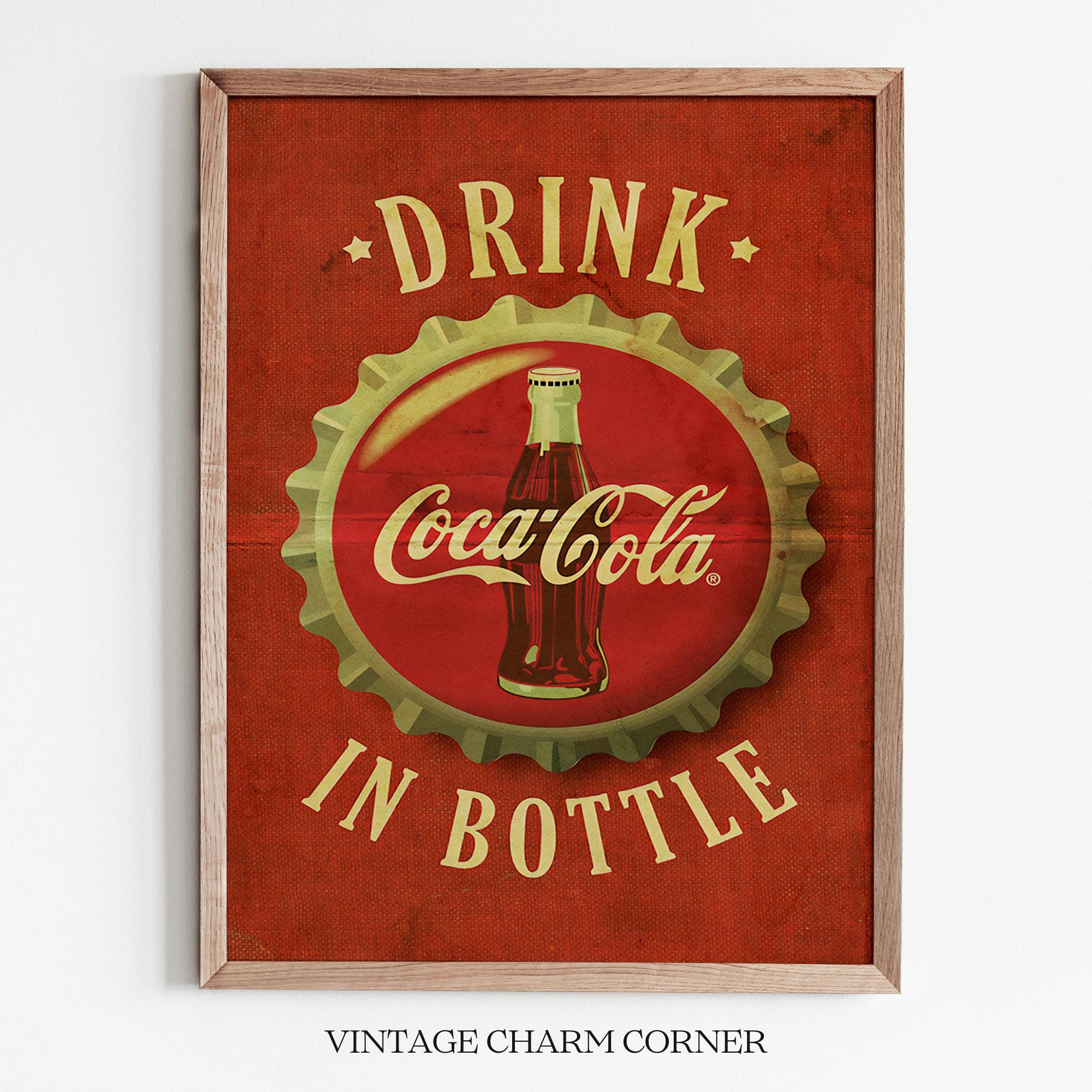 Coca cola poster antique - Etsy 日本