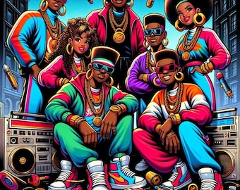 ヴィンテージ風の 1980 年代 / 90 年代ヒップホップ カルチャー