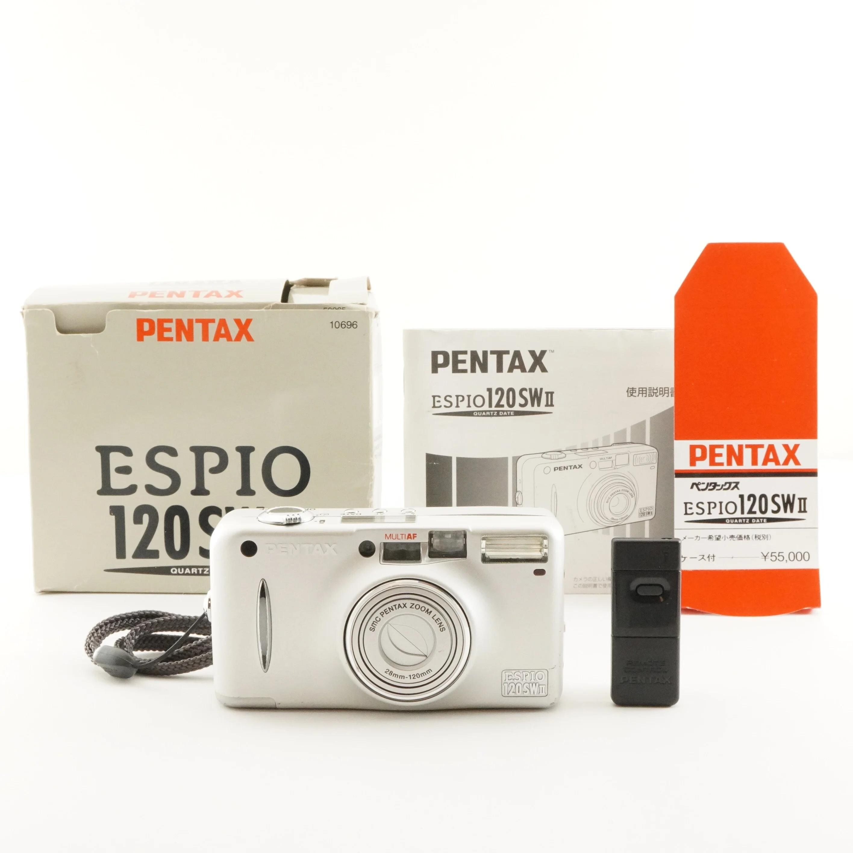 PENTAX ESPIO 120SW II Silver in Box Point & Shoot Film Camera From