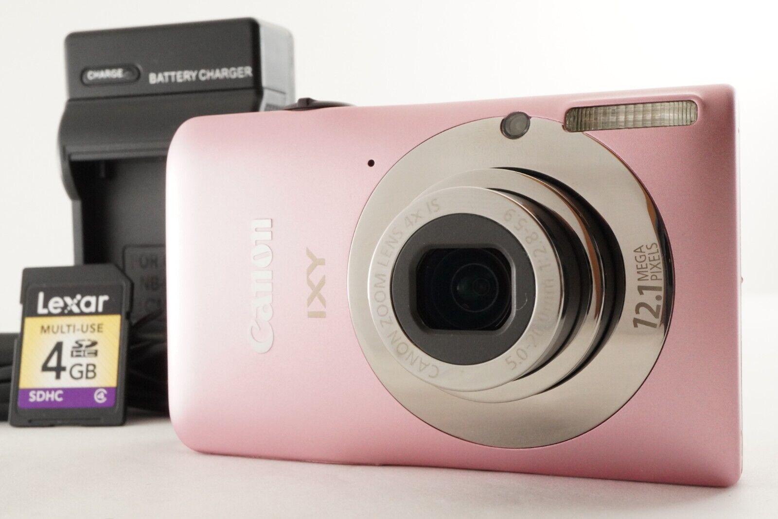 Canon IXY 200F Pink With 4GB Sdhc Card Digital Camera From Japan