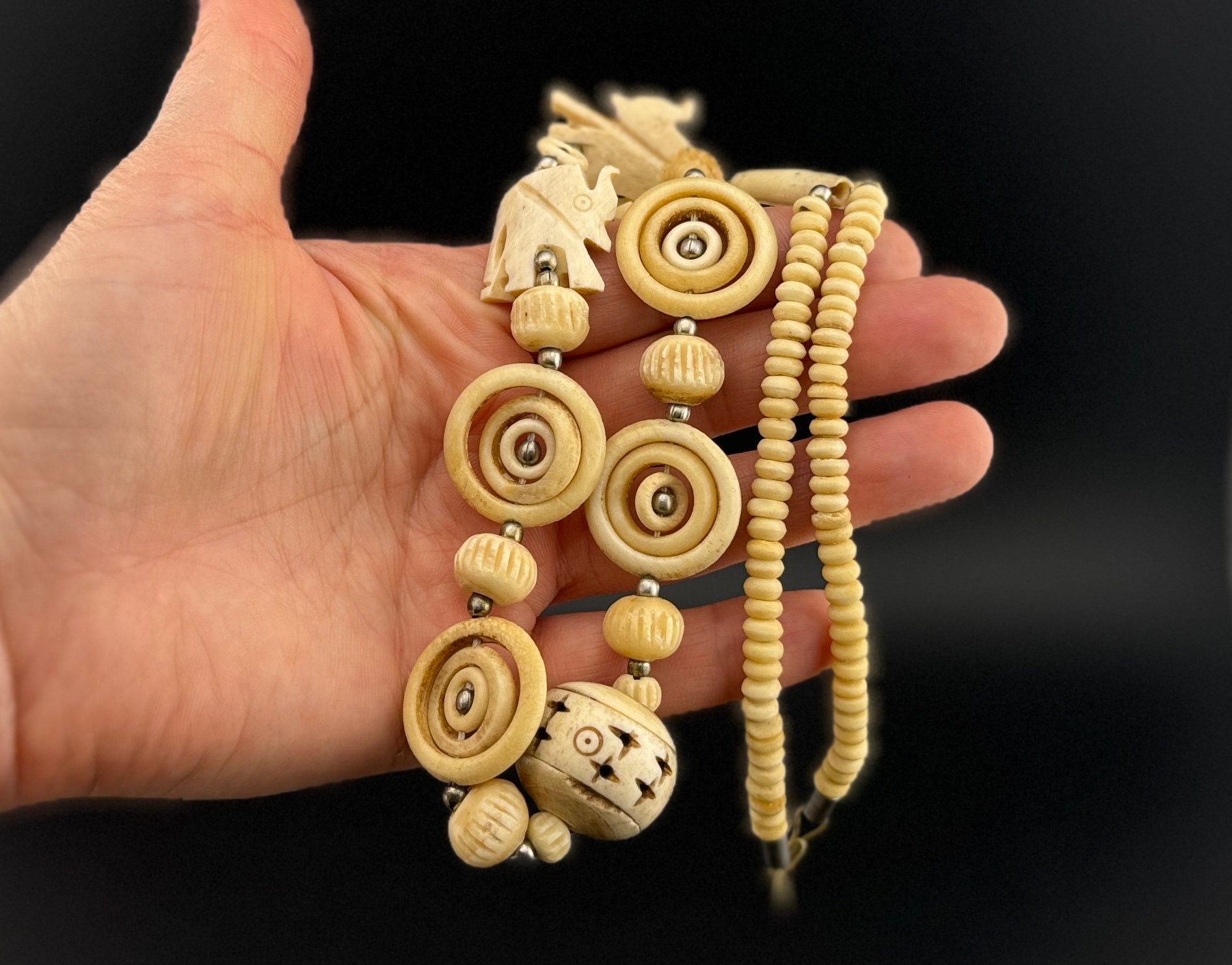 ヴィンテージネックレス。ラクダの骨 - Etsy 日本