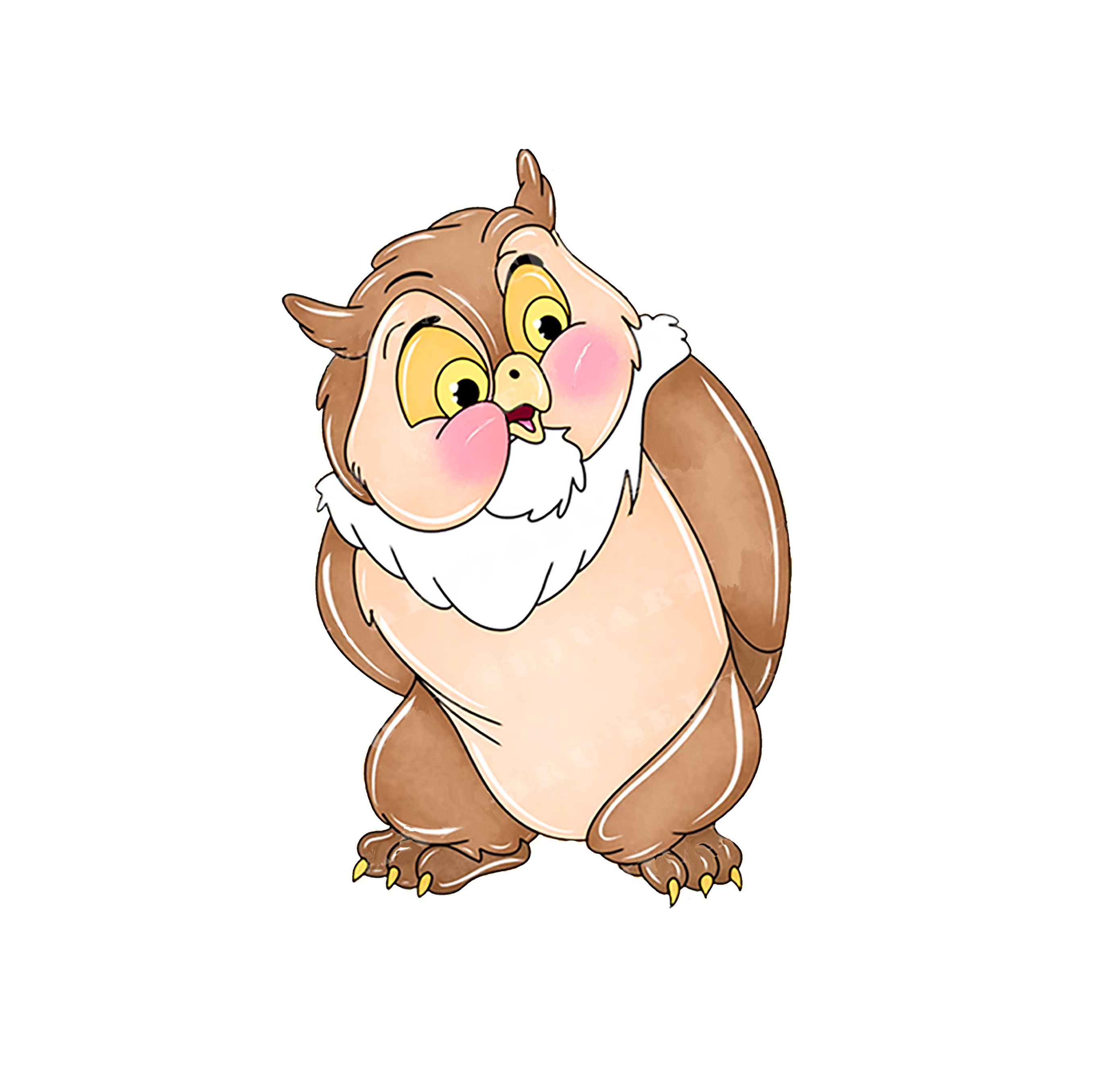 水彩フクロウ PNG バンドル、バンビフレンズデザイン（デジタル