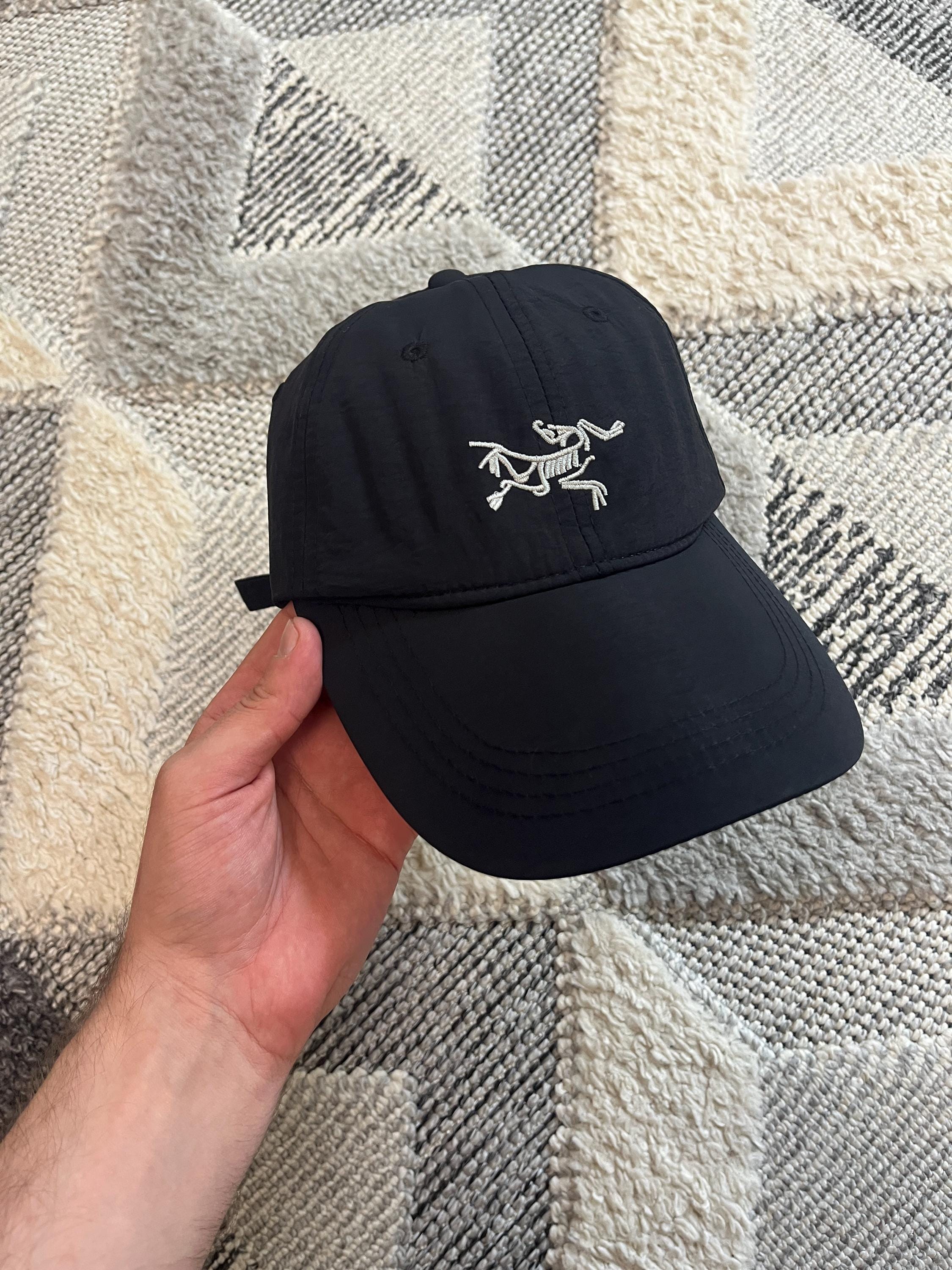 Vintage Arc'teryx Black Baseball Cap, Embroidered Skeleton Logo - Etsy