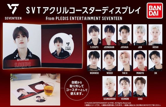 OFFICIAL SEVENTEEN X BANDAI Gashapon Japan Acrylic Coasters - Etsy