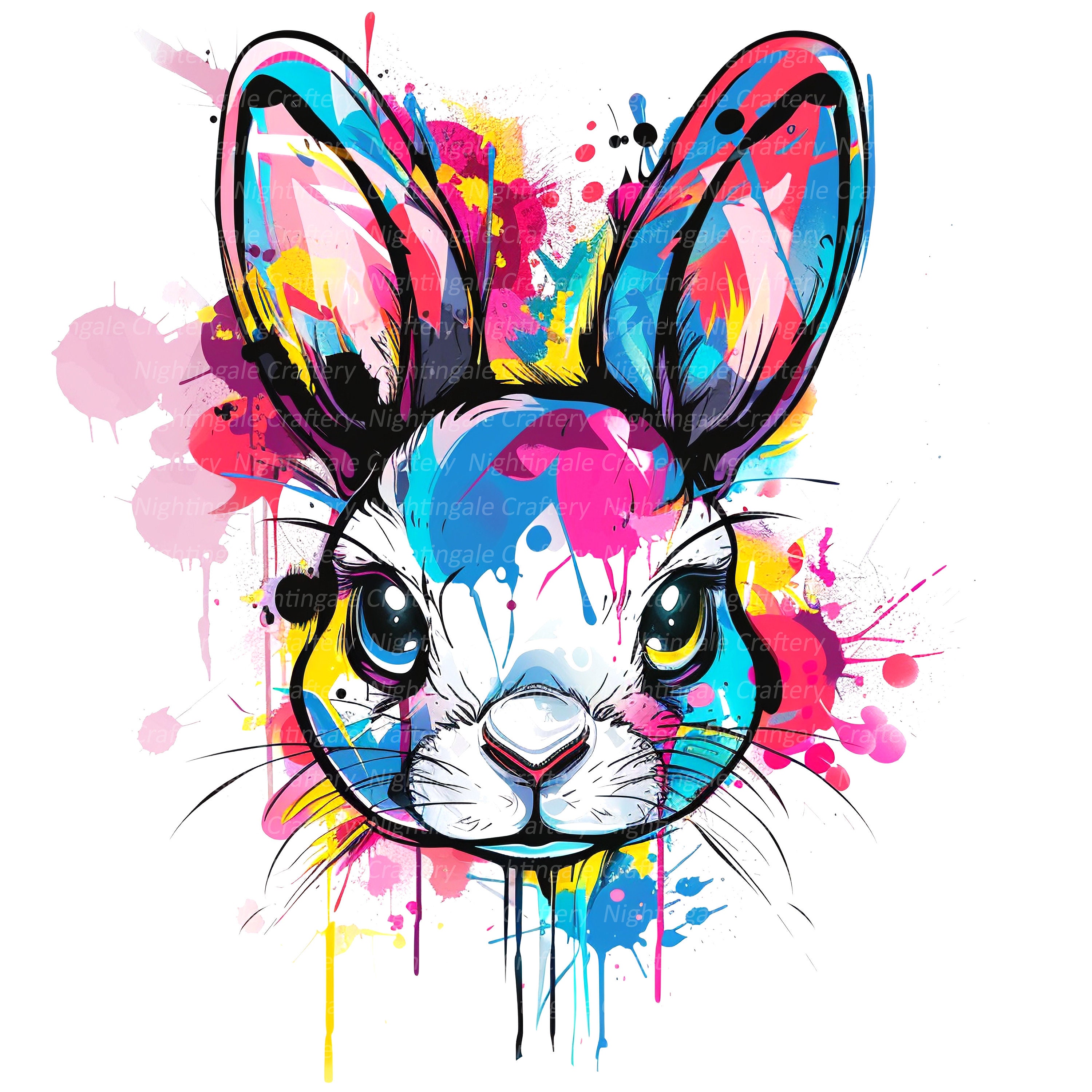 11 ウサギのグラフィティ クリップアート、パンク ウサギ クリップ