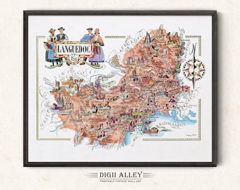 フランスのノルマンディー地方の楽しい地図、フランス、FR