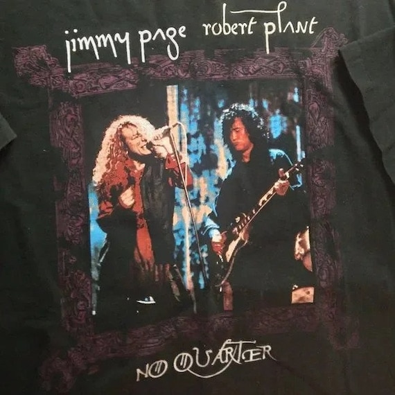 Vintage Jimmy Page Robert Plant No Quarter 1995 World Tour T-shirt