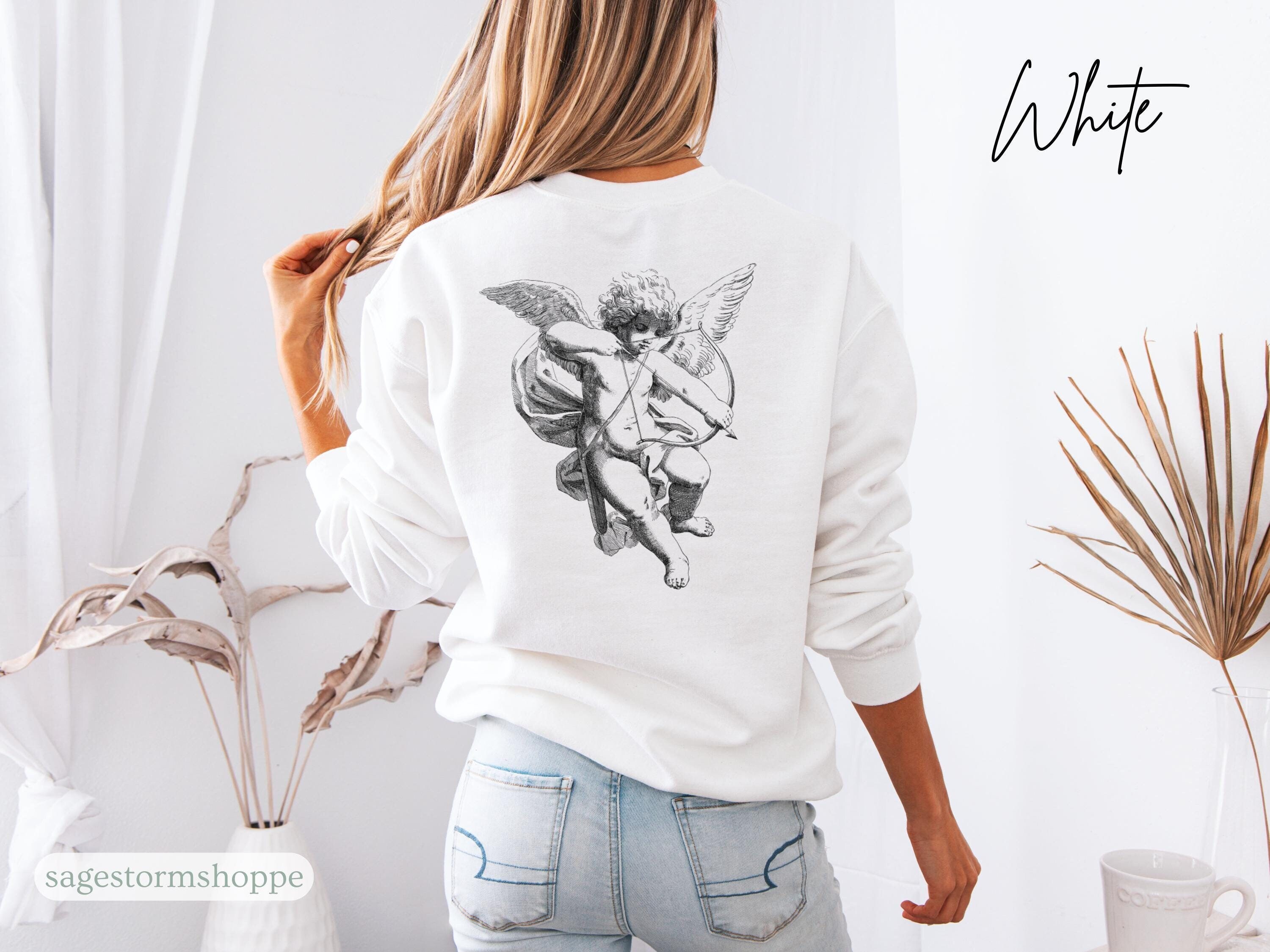 XOXO Light Academia Valentine's Day Sweatshirt Cherub Angel