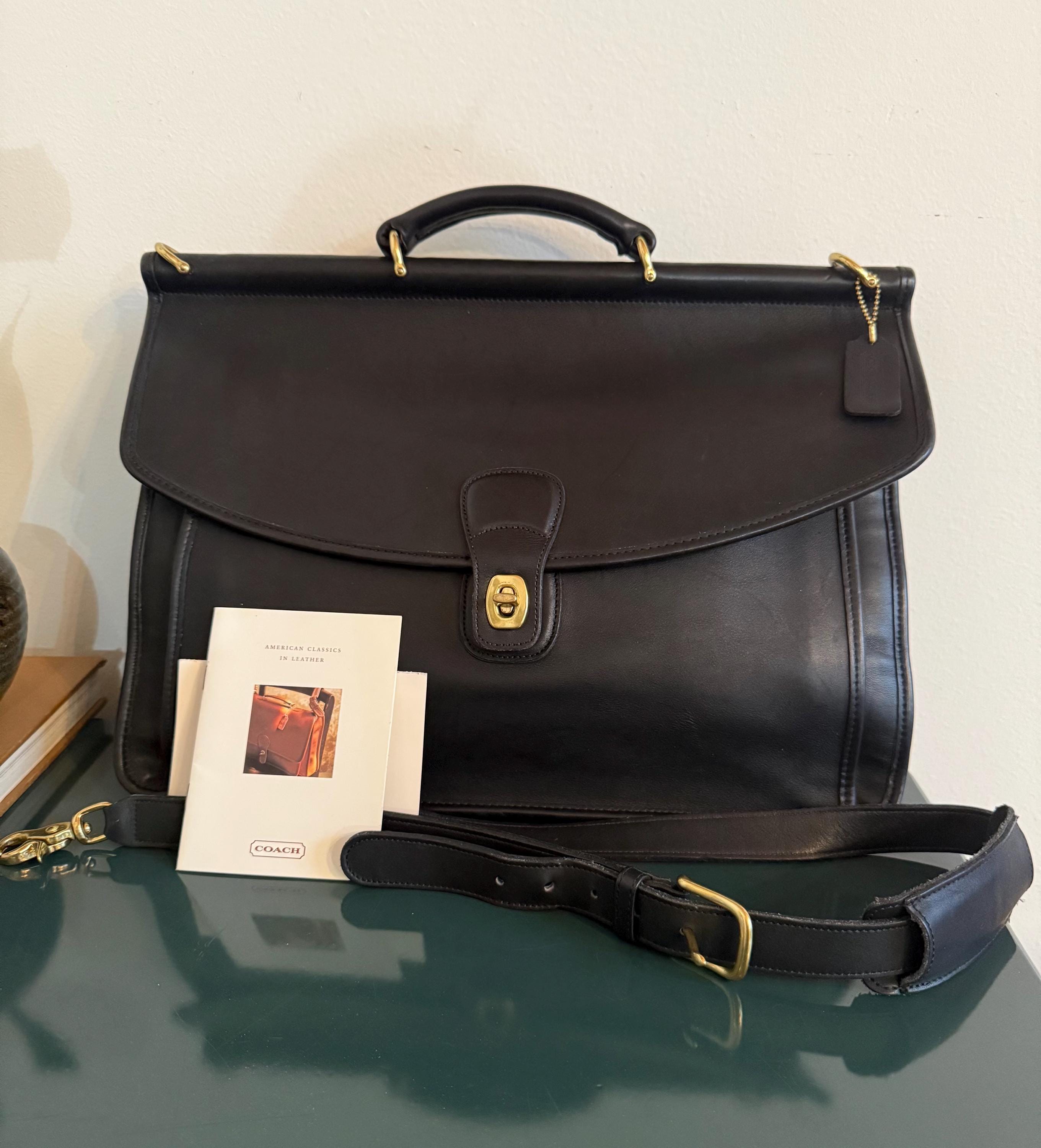Vintage Coach Leather Briefcase - Etsy