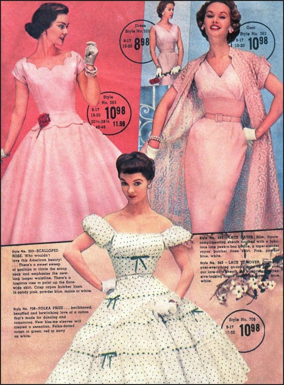 1950's Ladies Fashion Catalog- Over 140 Fabulous Designs- FAB