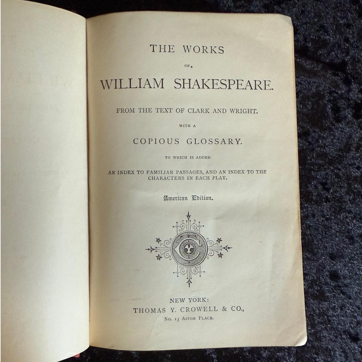 ウィリアム シェイクスピアの作品 | 1885 | 希少な古書 - Etsy 日本