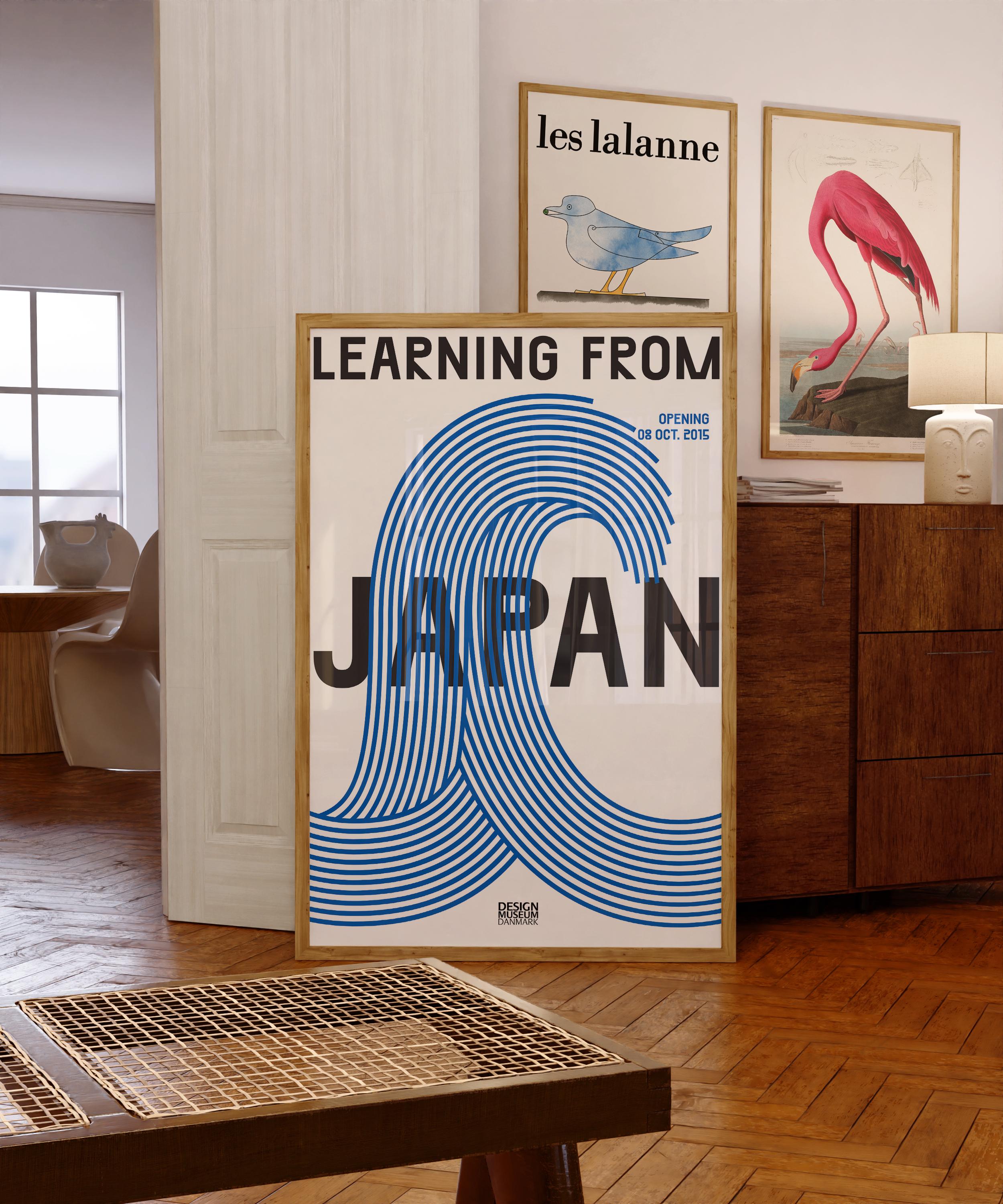 Learning From Japan Poster: Minimalist Modern Wall Art (digital