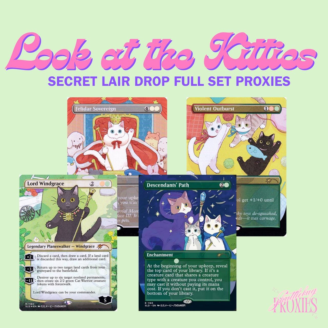 Look at the Kitties Secret Lair Magic the Gathering Full Set